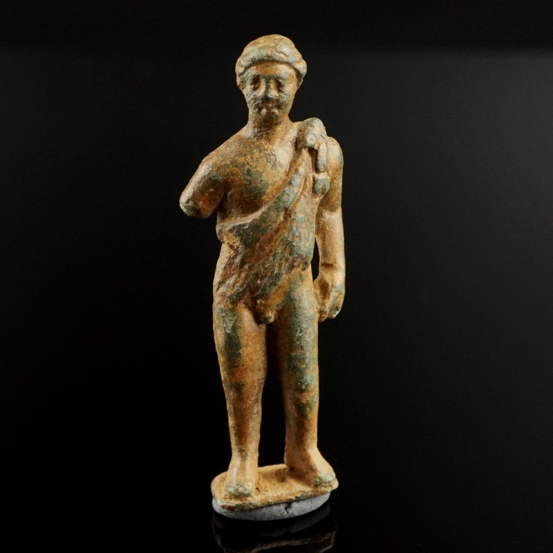 Roman Bronze Statuette
1st-3rd century CE
Bronze, 44 mm
Massive cast statuett...