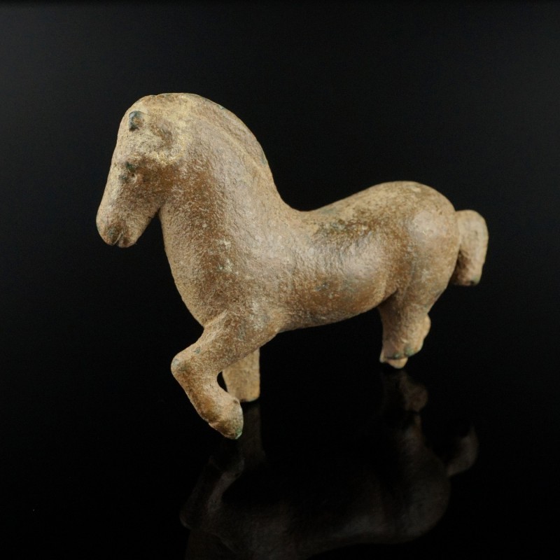 Roman Horse Statuette
2nd-3rd century CE
Bronze, 49 mm
Massive cast. Good pro...