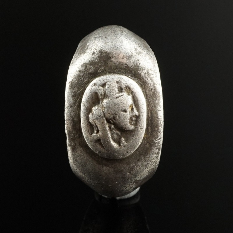Roman Silver Ring
1st-3rd century CE
Silver, 22 mm; 18 mm internal dm
Intact ...