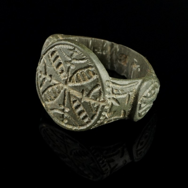 Byzantine Bronze Ring
10th-12th century CE
Bronze, 24 mm, 19 mm internal dm
I...