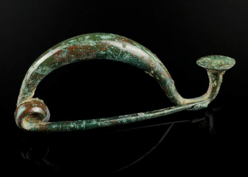 Greek Bow Fibula
6th-4th century BCE
Bronze, 58 mm
Intact. Well-Shaped.
Exce...