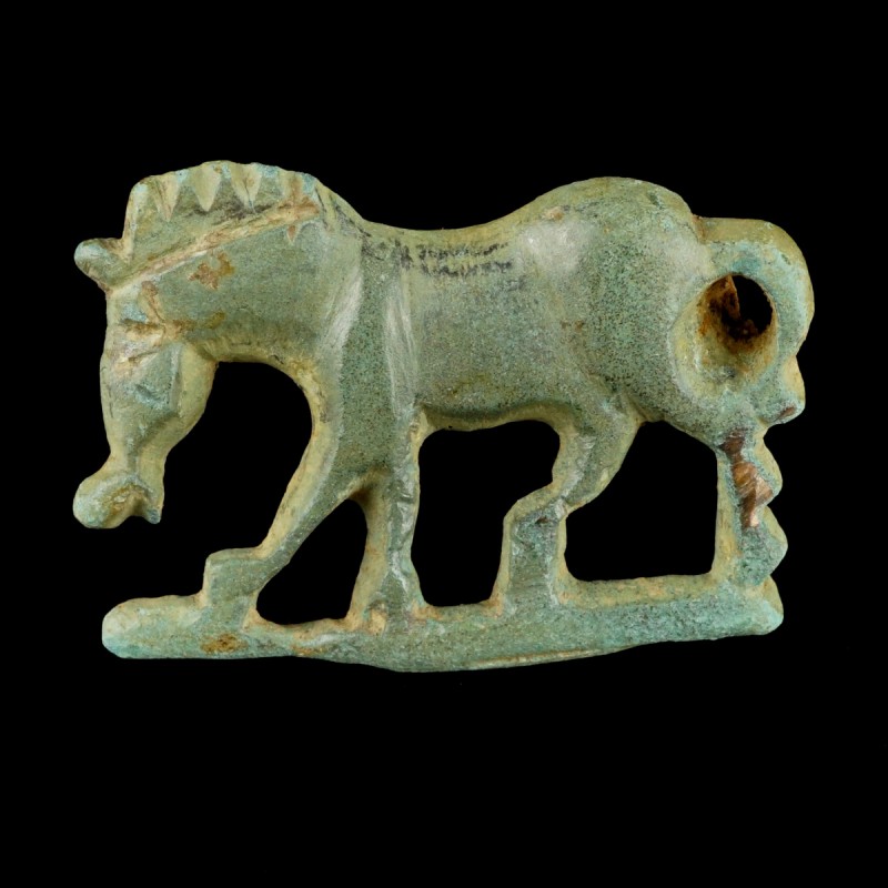 Roman Horse Brooch
2nd-3rd century CE
Bronze, 31 mm

Very fine condition. Pi...