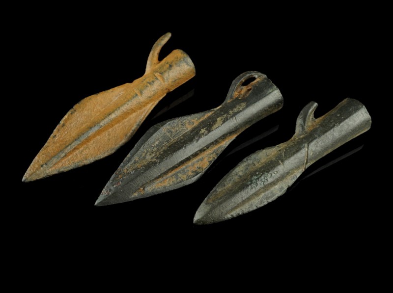 Bronze Age Arrowheads
10th-6th century BCE
Bronze, 43-47 mm
Cast socketed two...