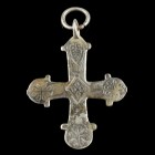 Byzantine Silver Cross
12th-14th century CE
Silver, 55 mm, 5,28 g
Intact and wearable. Fine niello inlay.
Very fine condition.
Ex. Coll. M.A., ac...