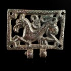 Avar Belt Mount
8th century CE
Bronze, 41 mm
Openwork cast showing a griffin.
Excellent condition.
Ex. Coll. A.L., acquired at the european art m...