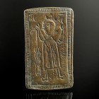 Byzantine Horned Moses Plaque
9th-14th century CE
Bronze, 47 mm
It shows the horned moses, his arms raised. The Staff of Moses left.
Excellent con...