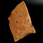 Roman Legion Brick Fragment
2nd-3rd century CE
Clay, 19 cm
Tegula fragment with a stamp of the Legio XIV.
Fine condition.
Ex. Coll. L.K., acquire...