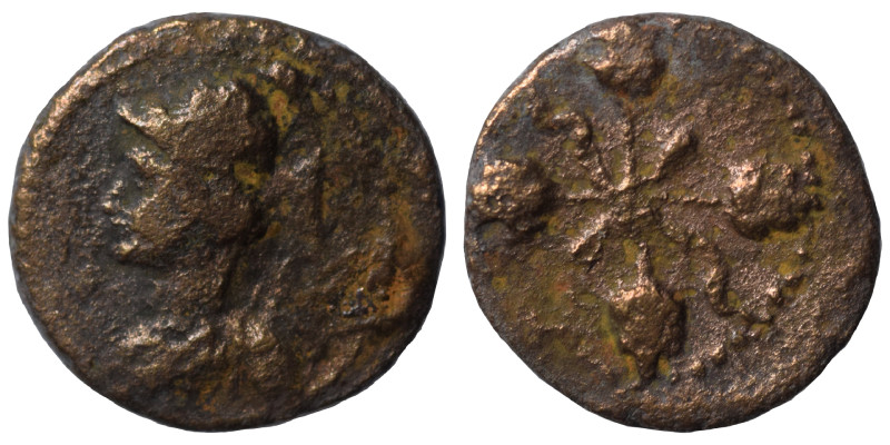 Uncertain, possibly from Levantine region. Ae (bronze, 1.48 g, 13 mm). Minerva, ...