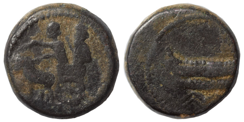 PHOENICIA. Sidon. Ba'alšillem II, cca 401-366 BC. Ae (bronze, 6.40 g, 16 mm). Ph...