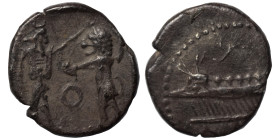 PHOENICIA. Sidon. Ba'alšillem II, circa 401-366 BC. 1/16 Shekel (silver, 0.70 g, 10 mm) Phoenician galley left; Phoenician B above, waves below. Rev. ...