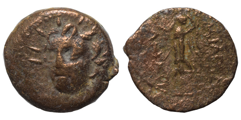 SELEUKID KINGS of SYRIA. Seleukos IV Philopator, 187-175 BC. (bronze, 3.45 g, 16...