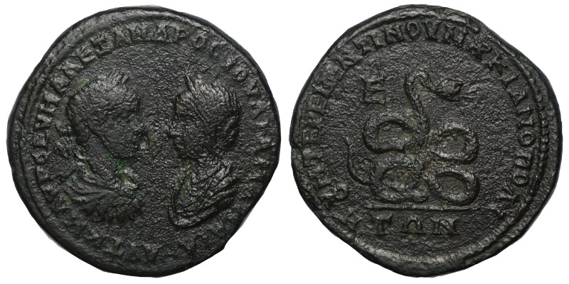 MOESIA INFERIOR. Marcianopolis. Severus Alexander with Julia Maesa, 222-235. Pen...