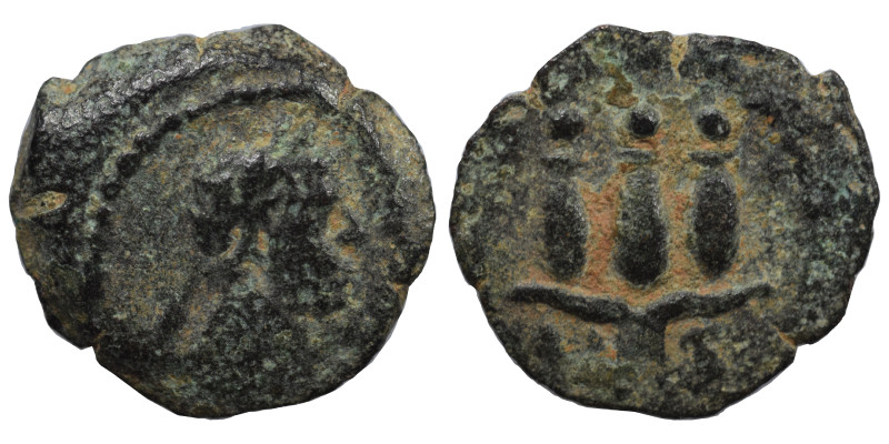 EGYPT. Alexandria. Trajan. 98-117. Chalkous (bronze, 1.11 g, 13 mm). Laureate he...