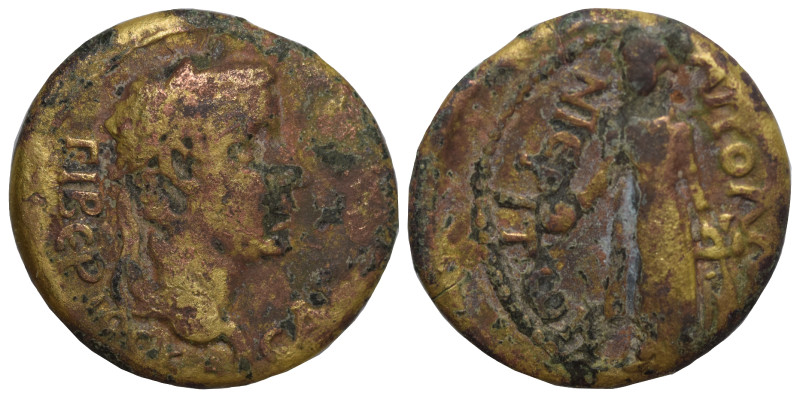 LYDIA. Apollonoshieron. Tiberius, 14-37. Ae (bronze, 3.11 g, 17 mm). TIBЄPIOC KA...