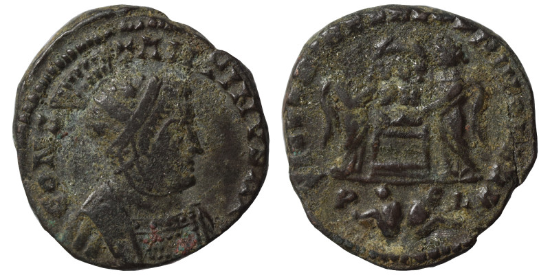 Constantine I, 307/310-337. Follis (bronze, 2.80 g, 17 mm). Lugdunum CONSTANTINV...