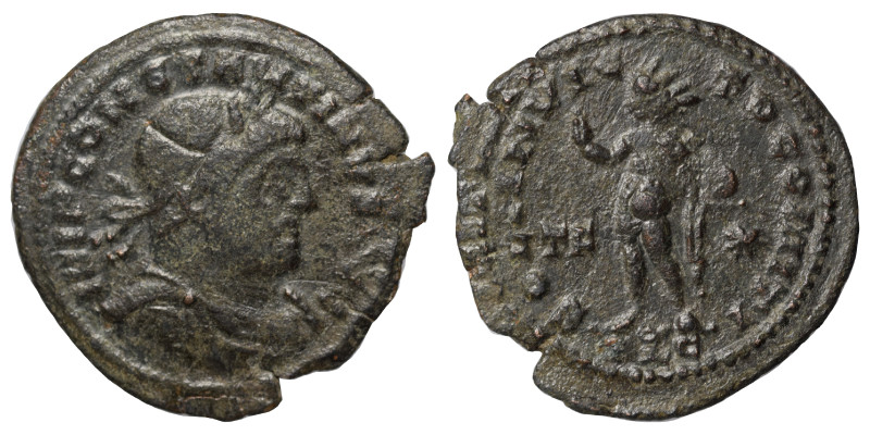 Constantine I, 307/310-337. Follis (bronze, 3.03 g, 22 mm), Lugdunum. IMP CONSTA...