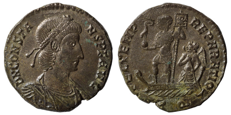 Constans, 337-350. Centenionalis (silvered bronze, 4.45 g, 21 mm), Rome. DN CONS...