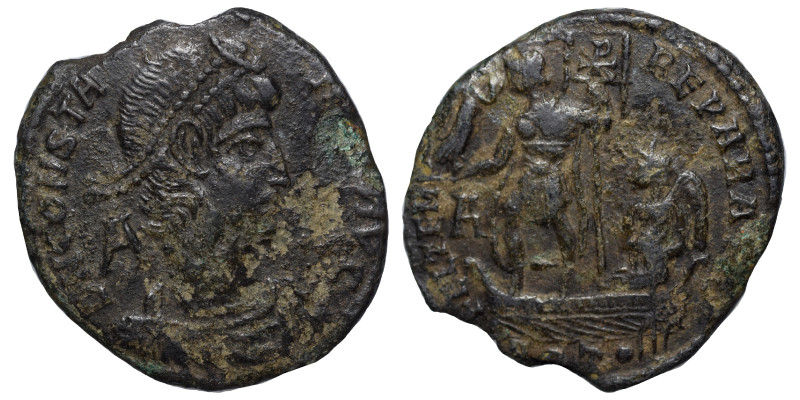 Constans, 337-350. Ae (bronze, 3.90 g, 24 mm), Aquileia. D N CONSTANS P F AVG Di...