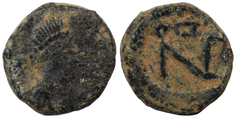 Zeno, 476-491. Nummus (bronze, 0.96 g, 10 mm), Thessalonica or Nicomedia. Pearl-...