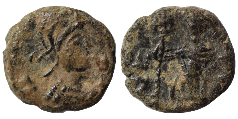 Zeno, 476-491. Nummus (bronze, 1.10 g, 9 mm), Uncertain mint. Unclear Zeno legen...