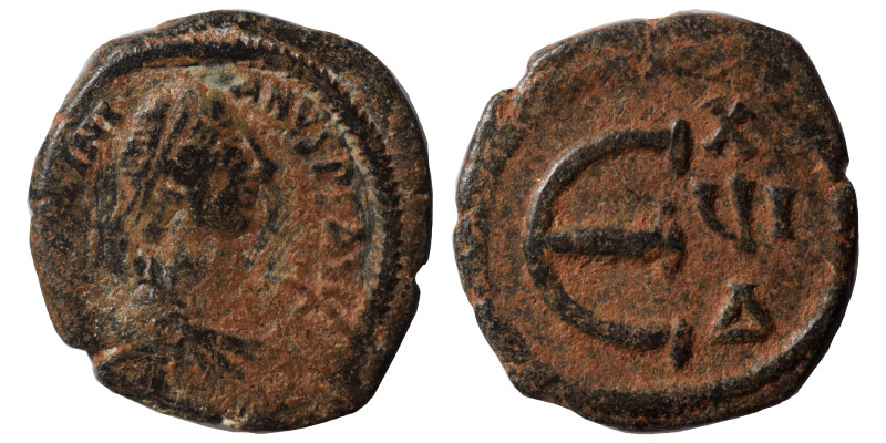 Justinian I, 527-565. Pentanummium (bronze, 2.88 g, 18 mm), Constantinople (?). ...