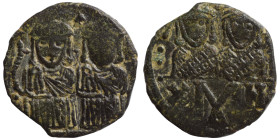 Leo IV the Khazar, with Constantine VI, Leo III and Constantine V, 775-780. Follis (bronze, 4.11 g, 21 mm), Constantinople. Leo IV and Constantine VI,...