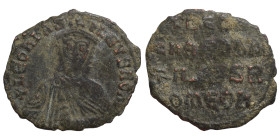 Leo VI the Wise, 886-912. Follis (bronze, 3.22 g, 25 mm), Constantinople. + LЄOn bASILЄVS ROm' Bust of Leo VI facing, with short beard, wearing crown ...