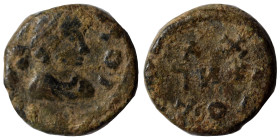 VANDALS (?). Uncertain. 5/6th century. Nummus (bronze, 1.00 g, 10 mm). Diademed head right. Rev. XX /TN[..]/XOV or similar .Good fine.