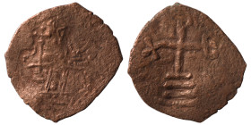 CRUSADERS. Cyprus. Richard I 'the Lionheart', King of England, 1189-1199. Tetarteron (bronze, 0.75 g, 16 mm), Limassol. Crowned facing bust of Richard...