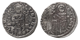 ITALY. Venezia (Venice). Antonio Veniero, 1382-1400. Grosso (silver, 1.79 g, 21 mm). ANTO' VENERIO / DVX / S M VENETI St. Mark, on the right, standing...