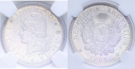 ARGENTINA 10 CENTAVOS 1883 AG. 2,50 GR. MS63 (CLASSICAL COIN GRADING AA472920)