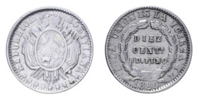 BOLIVIA 10 CENT. 1880 AG.2,27 GR. BB