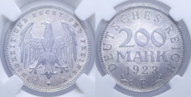 GERMANIA 200 MARK 1923 F IT. 1,30 GR. MS63 (CLASSICAL COIN GRADING AA307945)