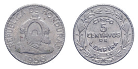 HONDURAS 5 CENT. 1956 NI. 4,95 GR. SPL
