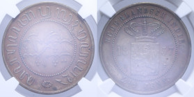 INDIA OLANDESE 2 1/2 CENT. 1857 CU. AU55BN (SIGILLATA NGC 2103176-026)