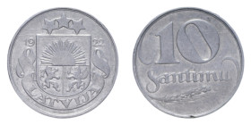 LETTONIA 10 SANTIMI 1922 R NI. 3,08 GR. BB+