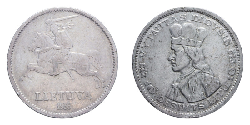 LITUANIA 10 LITU 1936 AG. 17,96 GR. BB+