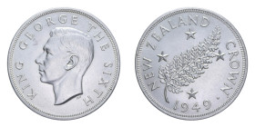 NUOVA ZELANDA GIORGIO VI 1 CROWN 1949 AG. 28,23 GR. FDC