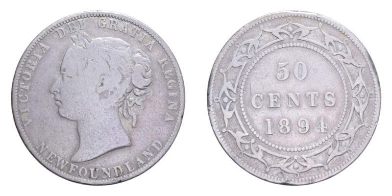 NEW FOUNDLAND VICTORIA 50 CENTS 1894 R AG. 11,45 GR. qBB