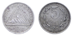NICARAGUA 5 CENT. 1899 NC NI. 3,12 GR. BB+