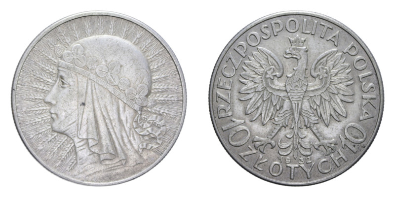 POLONIA 10 ZLOTY 1932 AG. 21,98 GR. BB-SPL/qSPL