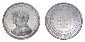PORTOGALLO CARLOS I 500 REIS 1898 AG. 12,57 GR. qSPL/SPL