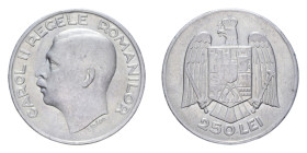 ROMANIA CAROL II 250 LEI 1935 AG. 13,40 GR. BB