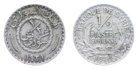 SIRIA 1/2 PIASTRA 1921 NC NI. 3,95 GR. BB