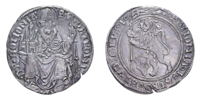 BOLOGNA ANONIME DEI BENTIVOGLIO (1446-1506) GROSSONE AG. 3,30 GR. SPL