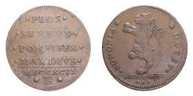 BOLOGNA PIO VI (1775-1799) 2 BAIOCCHI 1796 CU. 20 GR. BB-SPL