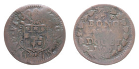 BOLOGNA PIO VI (1775-1799) QUATTRINO 1779 CU. 1,97 GR. MB-BB