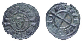 BRINDISI FEDERICO II (1197-1250) DENARO MI. 0,76 GR. BB+