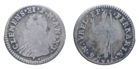 FERRARA CLEMENTE XI (1700-1721) MURAIOLA DA 4 BAIOCCHI 1711 MI.2,78 GR. MB-qBB