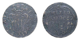 FERRARA BENEDETTO XIV (1740-1758) MEZZO BAIOCCO 1748 CU. 5,38 GR. MB+